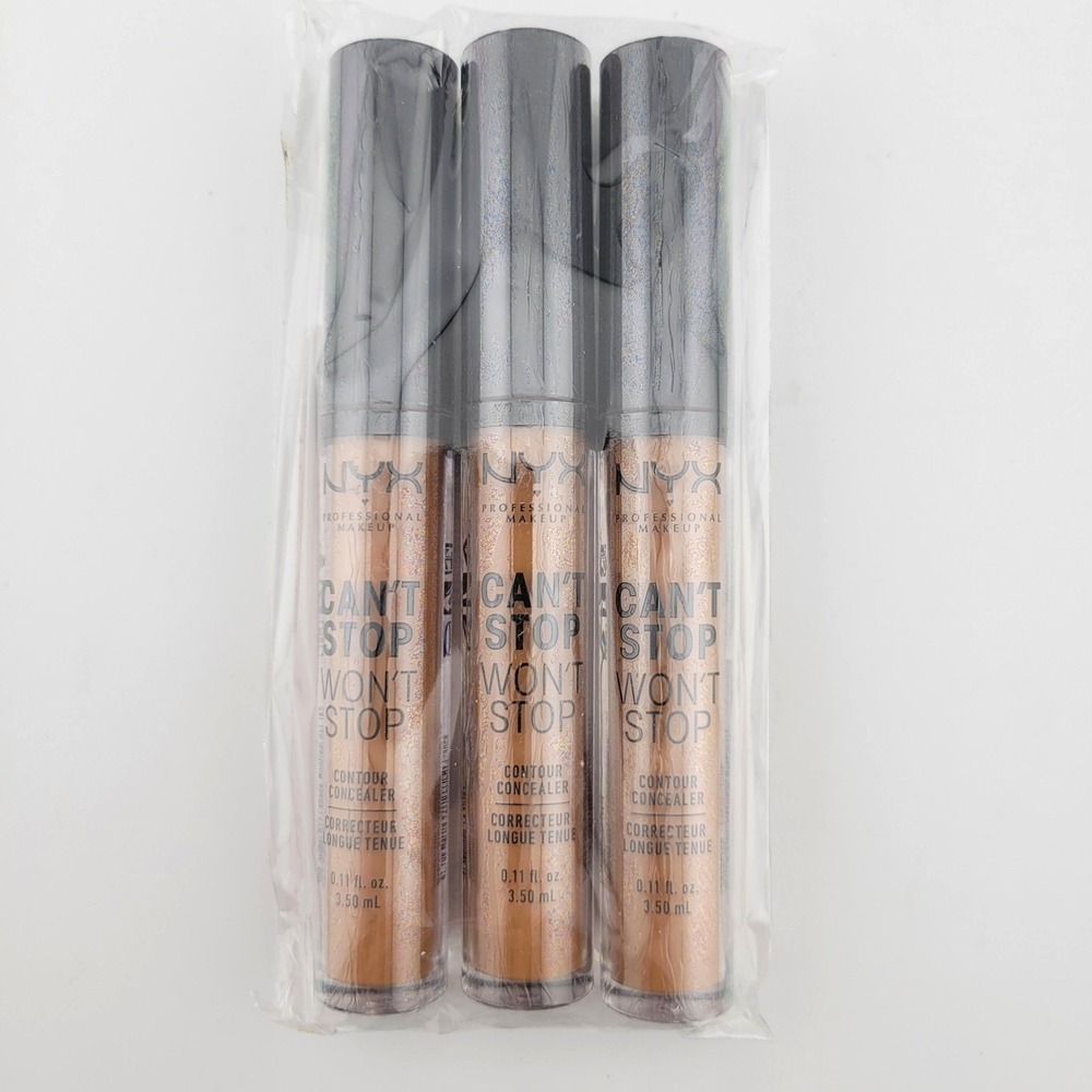 NYX Cosmetics Can't Stop Won't Stop Contour Concealer Mahogany NEW Set of 3